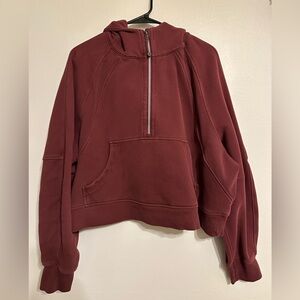 Lululemon Scuba Oversized Half-Zip Merlot